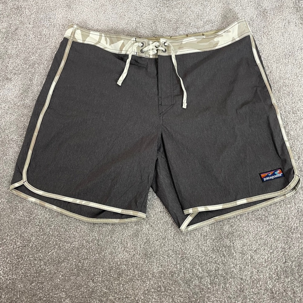 Patagonia Boardshorts Mens 40 Scallop Hem Stretch Wavefarer Swim Trunks